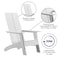 Flash Furniture White Modern Dual Slat Back Adirondack Chair JJ-C14509-WH-GG - alternate 6